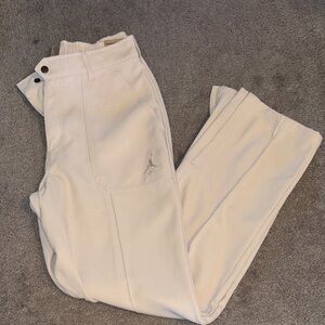 Jordan Cream Trousers with Button Detail